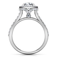 Halo Engagement Ring Milana 14K White Gold