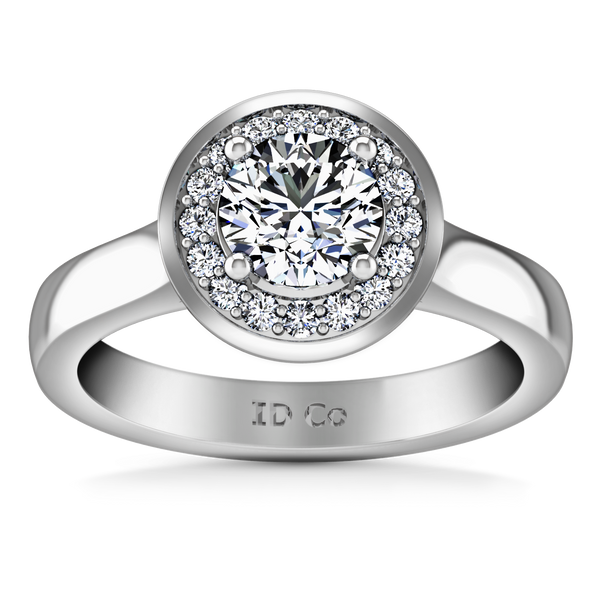 Halo  Engagement Ring Erica 14K White Gold
