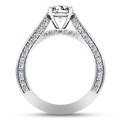 Pave Engagement Ring Elizabeth 14K White Gold
