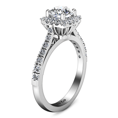 Halo Engagement Ring Mallory 14K White Gold