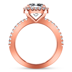 Halo Cushion Cut Engagement Ring Claire 14K Rose Gold