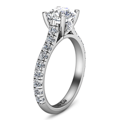 Pave Engagement Ring Anabelle 14K White Gold