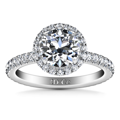 Halo  Engagement Ring Clayton 14K White Gold