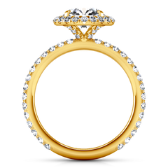 Halo  Engagement Ring Clayton 14K Yellow Gold