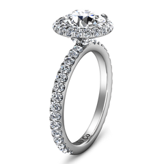 Halo  Engagement Ring Clayton 14K White Gold