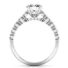 Pave Engagement Ring Grande 14K White Gold