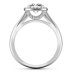 Halo  Engagement Ring Etoile 14K White Gold