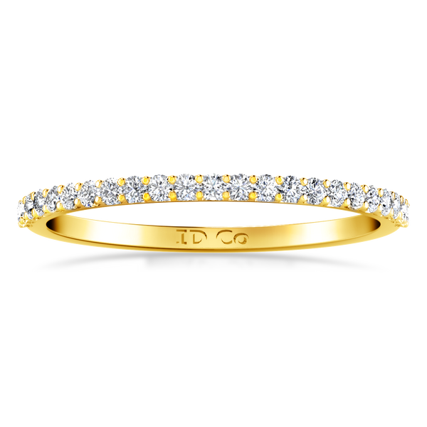 Diamond Wedding Band Tres Jolie 0.17 Cts 14K Yellow Gold