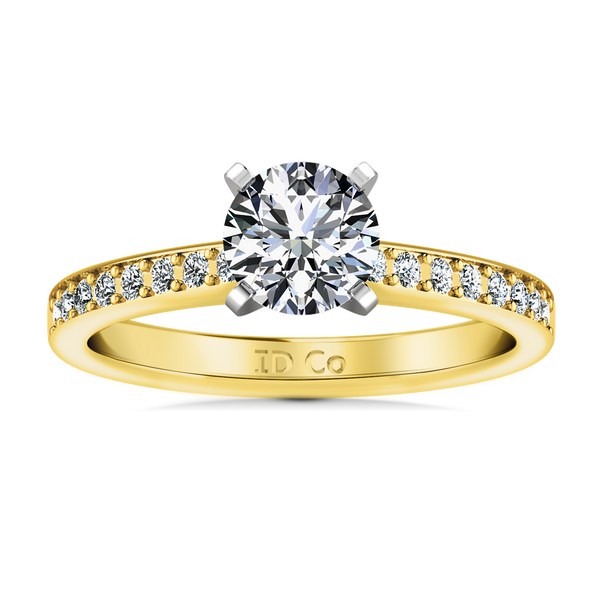 Pave Engagement Ring Belle 14K Yellow Gold