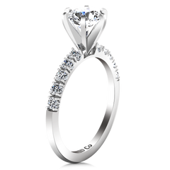 Pave Engagement Ring Grace 14K White Gold