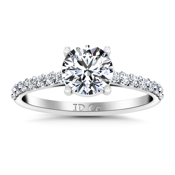 Pave Engagement Ring Yvette 14K White Gold