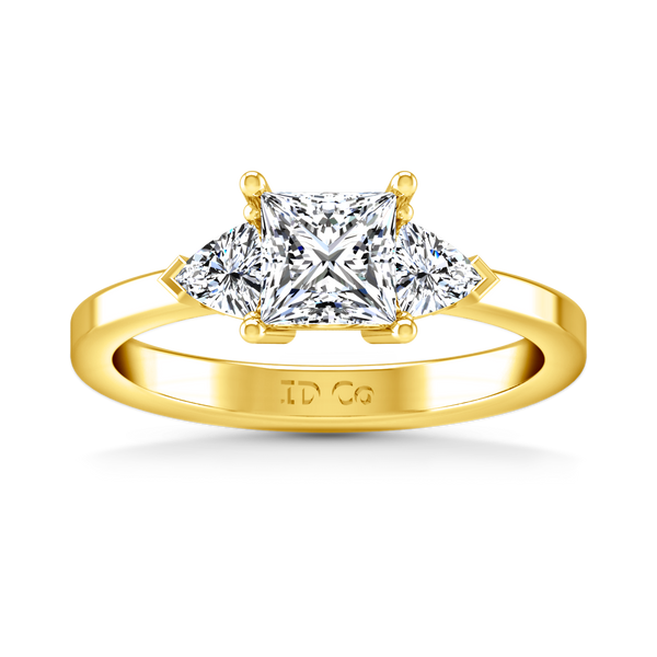 Three Stone Engagement Ring Simone 14K Yellow Gold