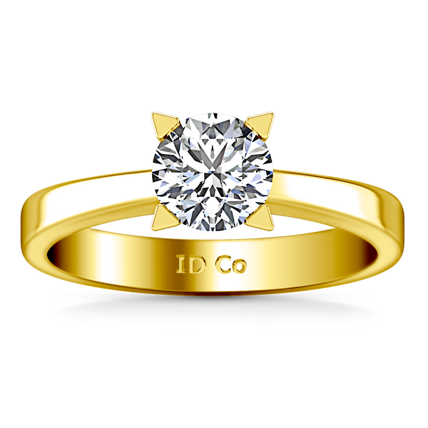 Solitaire Engagement Ring Icon 14K Yellow Gold