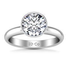 Solitaire Engagement Ring Contempo 14K White Gold