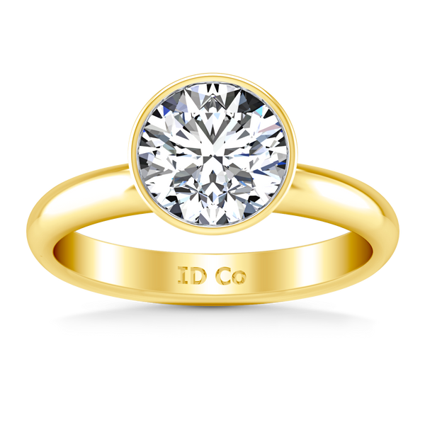 Solitaire Engagement Ring Contempo 14K Yellow Gold