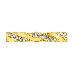 Diamond Wedding Band Willow 0.18 Cts 14K Yellow Gold
