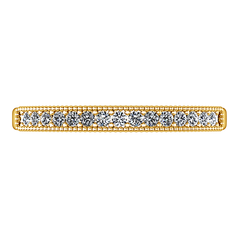 Diamond Wedding Band Tiffany 0.45 Cts 14K Yellow Gold