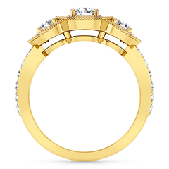 Three Stone Engagement Ring Giselle 14K Yellow Gold
