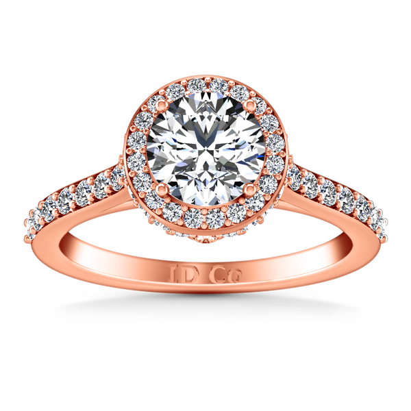 Halo Engagement Ring Milana 14K Rose Gold