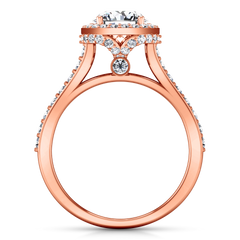 Halo Engagement Ring Milana 14K Rose Gold