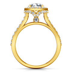 Halo Engagement Ring Milana 14K Yellow Gold