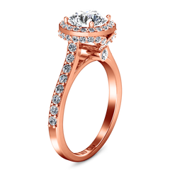 Halo Engagement Ring Milana 14K Rose Gold