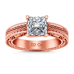 Solitaire Engagement Ring Rowan 14K Rose Gold