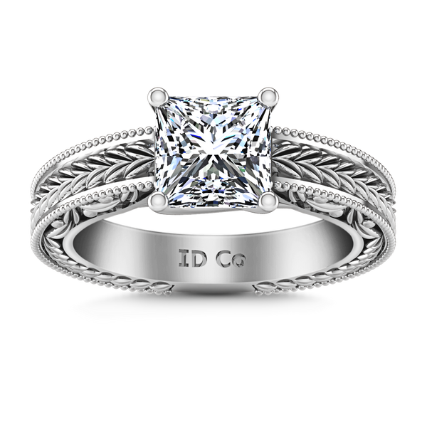 Solitaire Engagement Ring Rowan 14K White Gold