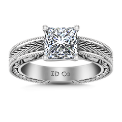 Solitaire Engagement Ring Rowan 14K White Gold