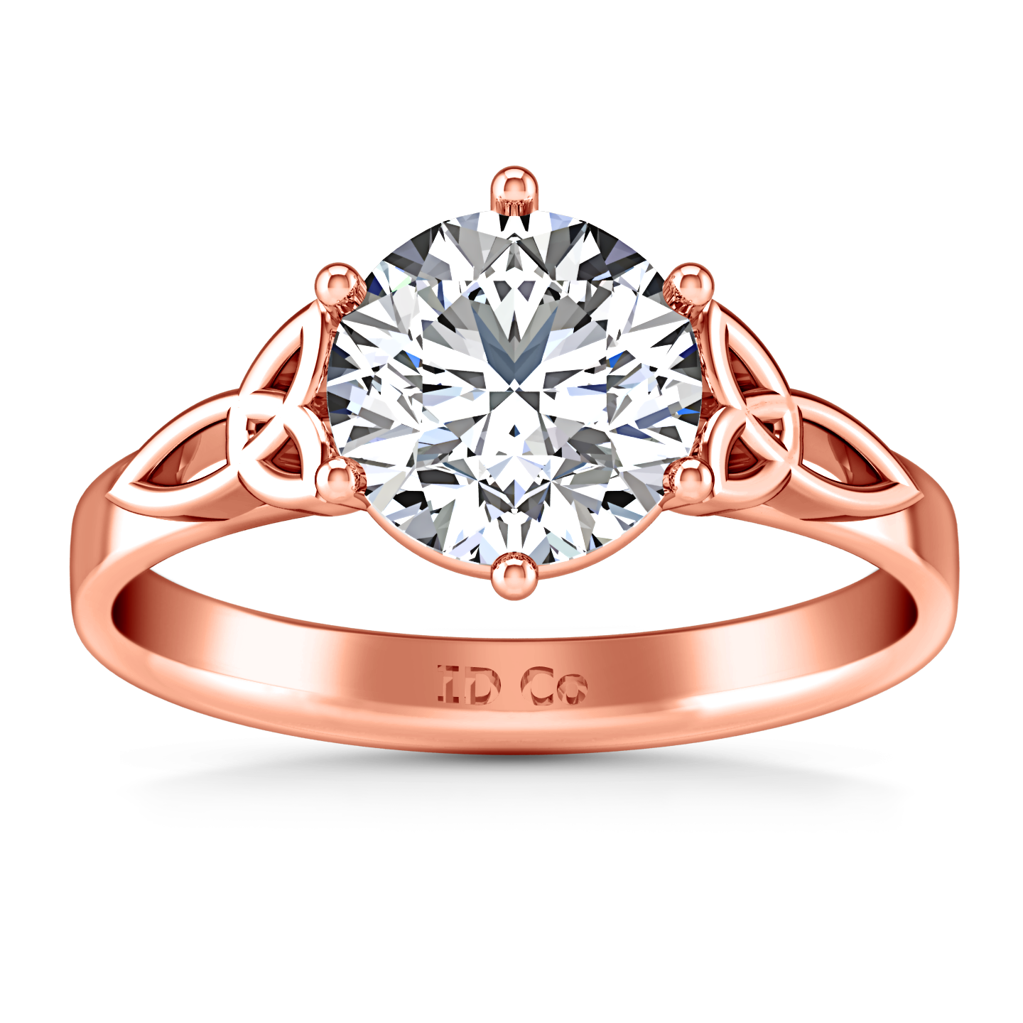 Celtic engagement online rings rose gold