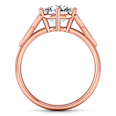 Solitaire Engagement Ring Fiona Celtic Knot 14K Rose Gold