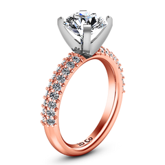 Pave Engagement Ring Gardenia 14K Rose Gold