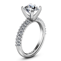 Pave Engagement Ring Gardenia 14K White Gold