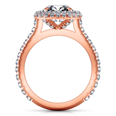 Halo  Engagement Ring Blossom 14K Rose Gold