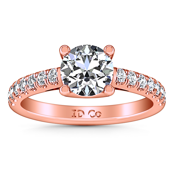 Pave Engagement Ring Zoe 14K Rose Gold