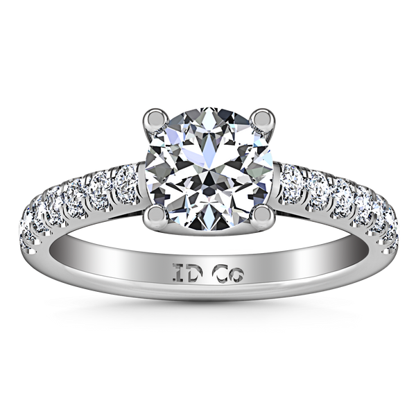 Pave Engagement Ring Zoe 14K White Gold