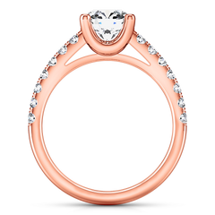 Pave Engagement Ring Zoe 14K Rose Gold