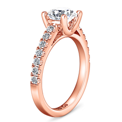 Pave Engagement Ring Zoe 14K Rose Gold