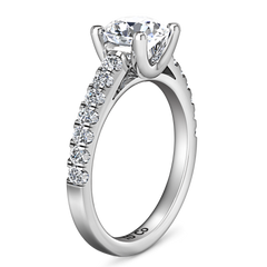 Pave Engagement Ring Zoe 14K White Gold