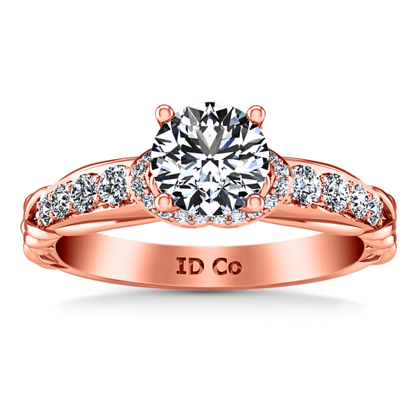 Pave Engagement Ring Flora 14K Rose Gold