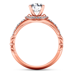 Pave Engagement Ring Flora 14K Rose Gold