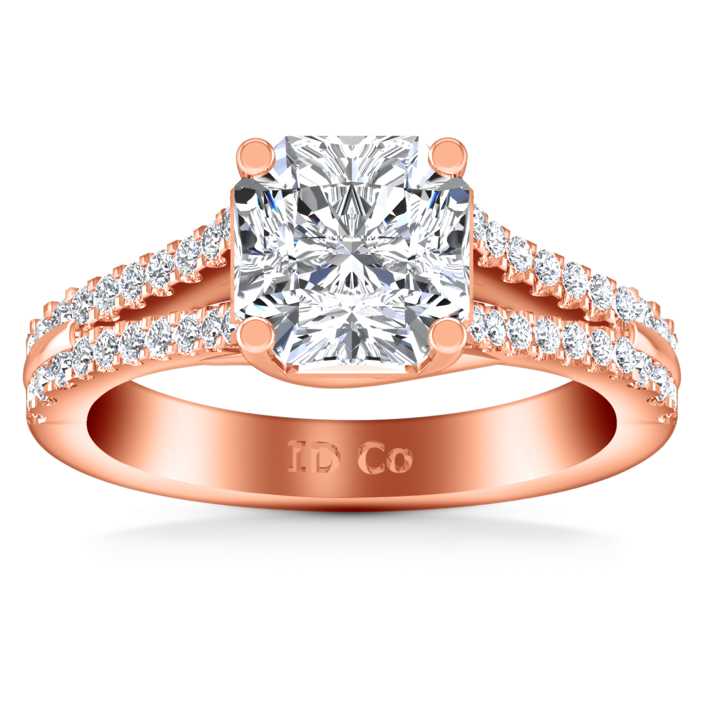 Cushion cut diamond ring 2025 rose gold