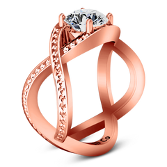 Solitaire Engagement Ring Solagne 14K Rose Gold