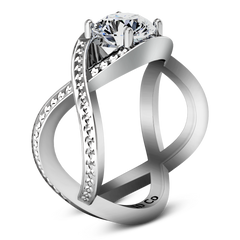 Solitaire Engagement Ring Solagne 14K White Gold