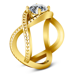 Solitaire Engagement Ring Solagne 14K Yellow Gold