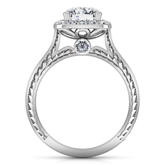 Halo Engagement Ring Heather 14K White Gold