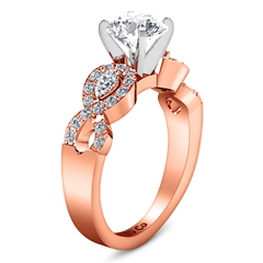 Pave Engagement Ring Chloe 14K Rose Gold