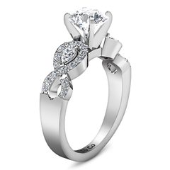 Pave Engagement Ring Chloe 14K White Gold