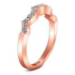 Diamond Wedding Band Chloe 0.25 Cts 14K Rose Gold