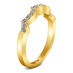 Diamond Wedding Band Chloe 0.25 Cts 14K Yellow Gold